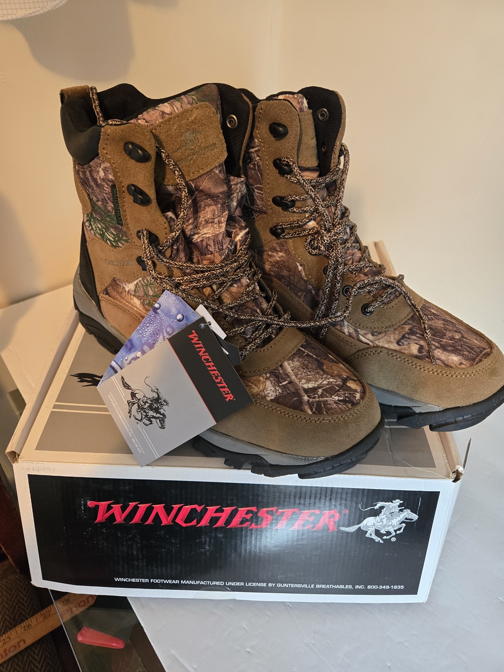 Winchester Realtree Camo Hunting Boots - Brown/Green 13M New
